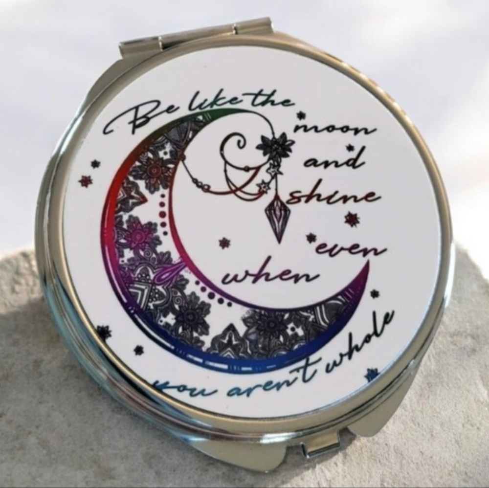 Be Like the Moon Motivational Compact Mirror